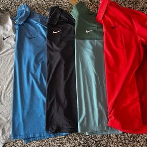 Nike Men's Polo Shirts - Gray, Blue, Black, Teal, Red